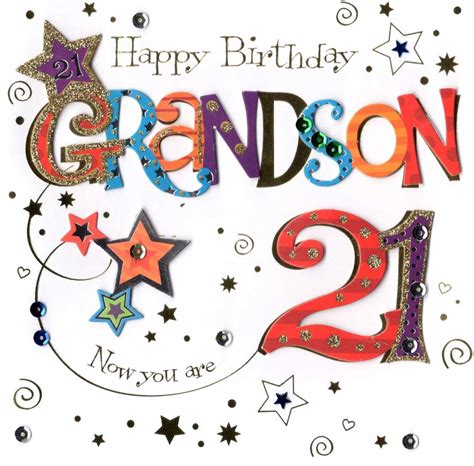 Grandson 21st Birthday Greeting Card Cards