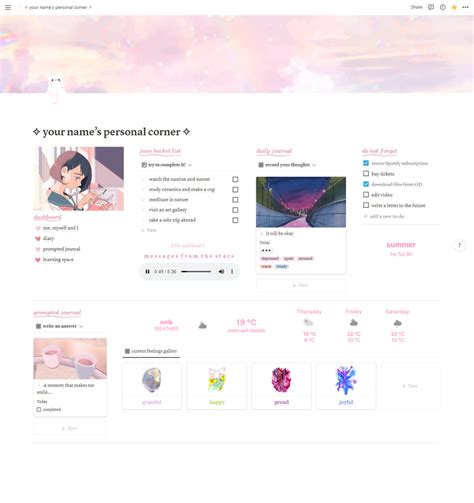 Aesthetic Pink Notion Template Mostly Focused On Journaling Notion