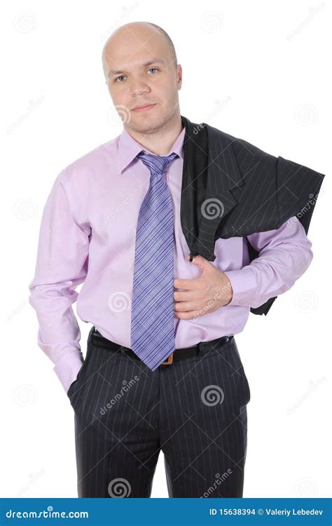 Businessman With A Jacket In His Hands Stock Photo Image Of Business