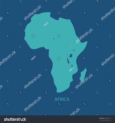 Africa Map Vector Stock Vector Royalty Free 200364173