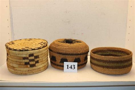 3 Assorted Indian Baskets