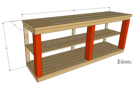 Console Table Overall Dimensions Her Tool Belt