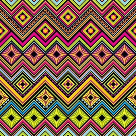 Mexican Seamless Zigzag Background Stock Vector Image 40889889 Geometric Patterns 印刷パターン