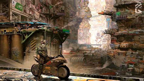 Artwork Futuristic City Cyberpunk Cyber City Cyber Science Fiction