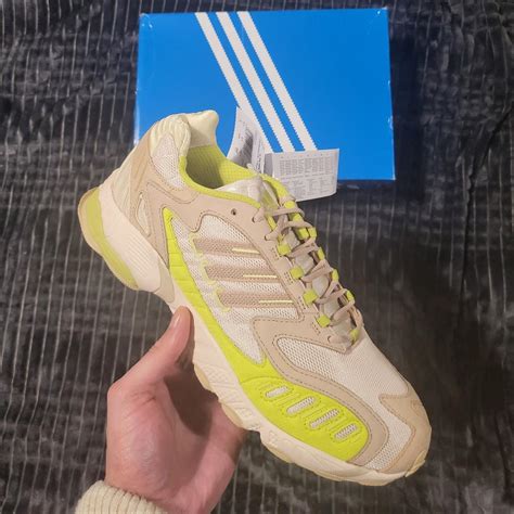 Adidas Men S Yellow And Cream Trainers Depop