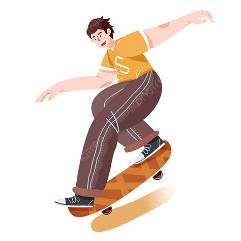 Skateboard Boy Hd Transparent Cartoon Boy Design Elements Of Hand