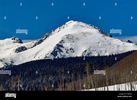 Rocky Mountain Peak Stock Photo Alamy