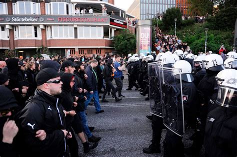 Police And Protesters Clash In Hamburg During G