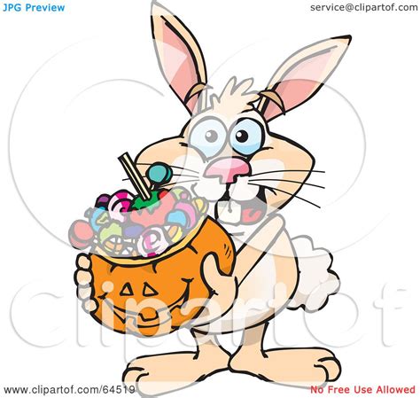 Royalty Free Rf Clipart Illustration Of A Trick Or Treating Rabbit