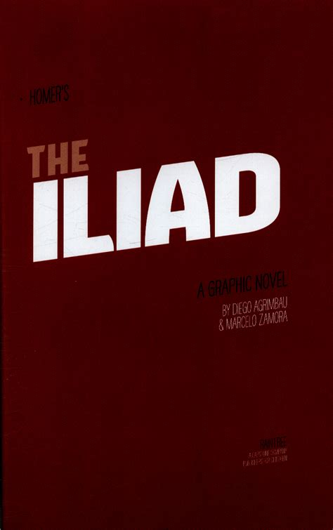 Homers The Iliad A Graphic Novel By Agrimbau Diego 9781474751391