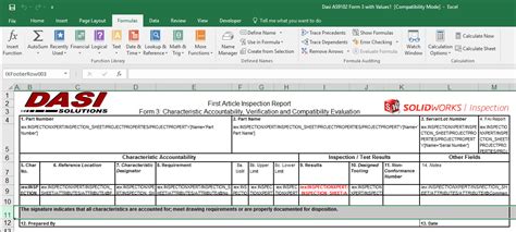 30 Dimensional Inspection Report Template