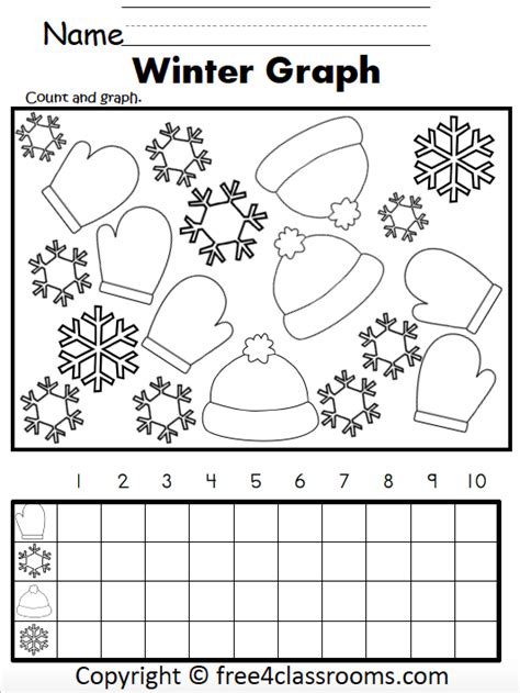 Winter Graph Worksheet For Kids
