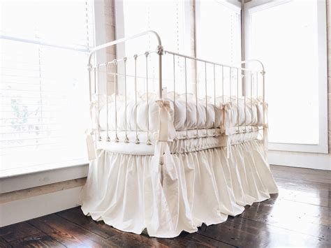 Ivory | Farmhouse Crib Bedding Set | Baby bedding sets, Crib bedding girl, Baby bedding neutral