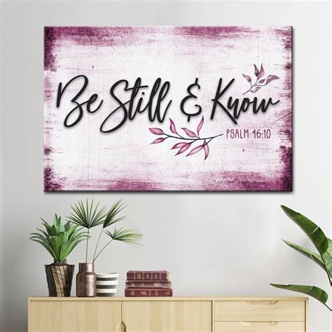 Be Still And Know Scripture Wall Art Psalm 4610 Christian Wall Decor Bible Verse Wall