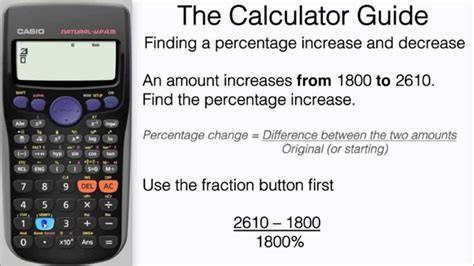How To Find A Percentage Increase And Decrease On Calculator Formula