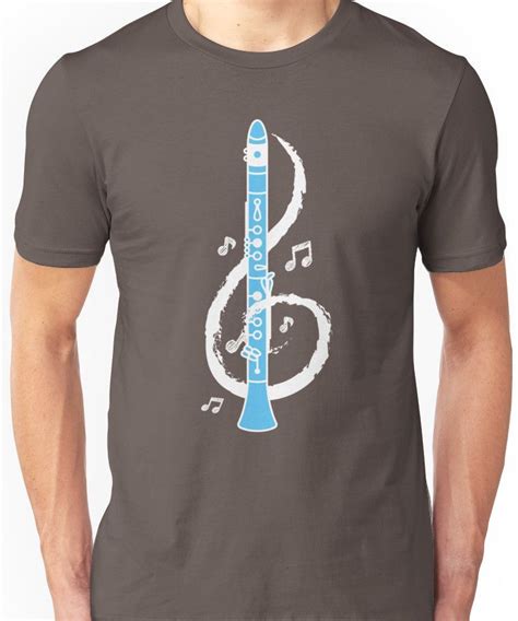 Musical Clarinet Treble Clef T Shirt By Sarah Riedlinger Treble