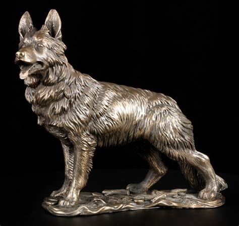 Life Size Dog Statue Unique Antique Bronze Handmade German Shepherd