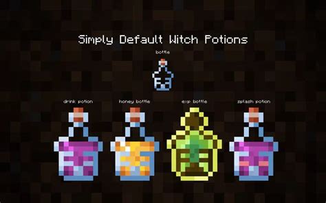 Simply Default Witch Potions Minecraft Texture Pack