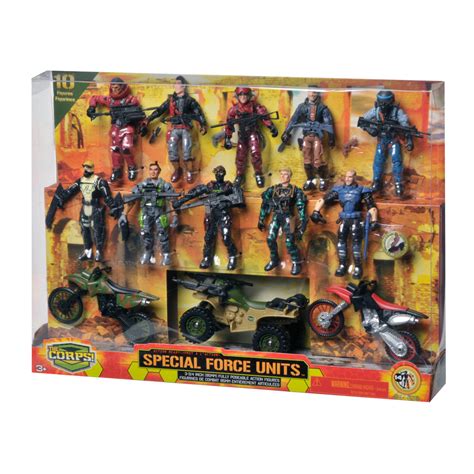 The Corps Special Forces 10 Figures And Vehicle Deluxe Set Toys