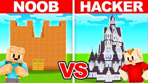 Noob Vs Hacker I Cheated In A Build Challenge Minecraft Youtube