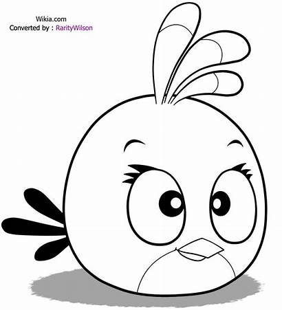 Angry Birds Coloring Pages Bird Character Pink