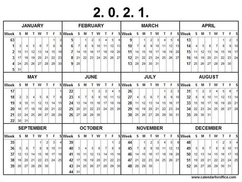 Calendar 2021 With Week Numbers 2021 Calendar With Federal Holidays