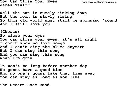 Dont Close Your Eyes Lyrics