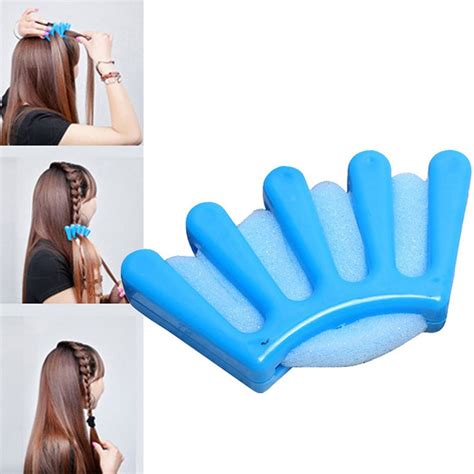 3 Colors Lady Girl French Hair Braiding Tool Five Fingers Weave Sponge