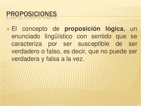 Las Proposiciones Y Sus Características