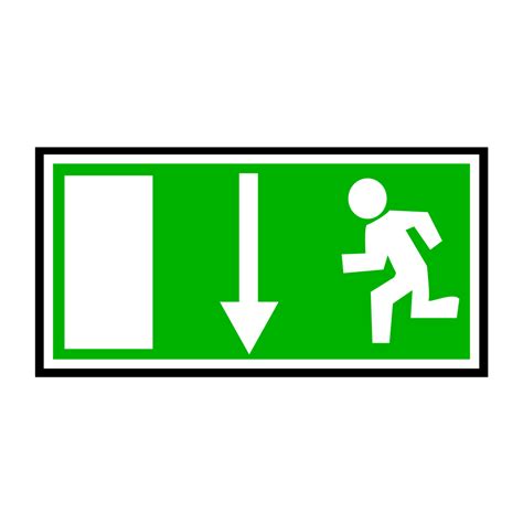 Green Emergency Exit Down Png Svg Clip Art For Web Download Clip