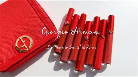 11 Shades Of Giorgio Armani Lip Maestro Intense Velvet Color Liquid