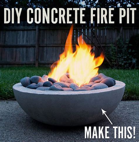 This diy fire pit is simple and easy but also inexpensive and made for big barbecues and bonfires. Fiery DIY: Make Your Own Super-Cool Modern Concrete Fire Pit