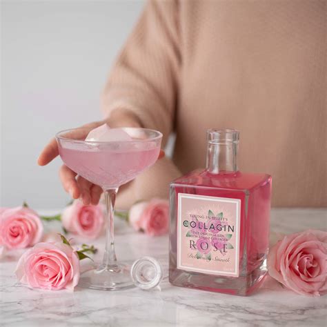 Rose Infused Pink Gin With Added Collagen By Collagin
