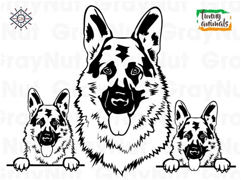 German Shepherd Svg Dog Svg Files For Cricut Animal Dxf Cut File