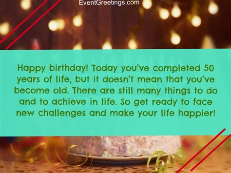 70 Amazing 50th Birthday Wishes And Messages With Love