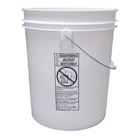 Bucket 5 Gallons New White Food Grade San Diego Drums And Totes
