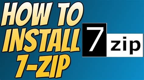 How To Install 7 Zip In Windows 10 Free Open Ziprar7z Files Free