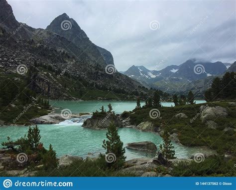 Darashkol Mountain Lake Altai Mountains Siberia Russia Stock Photo