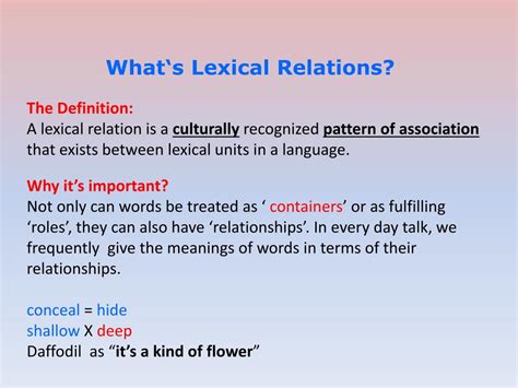 Ppt Introducing Lexical Relations Powerpoint Presentation Free