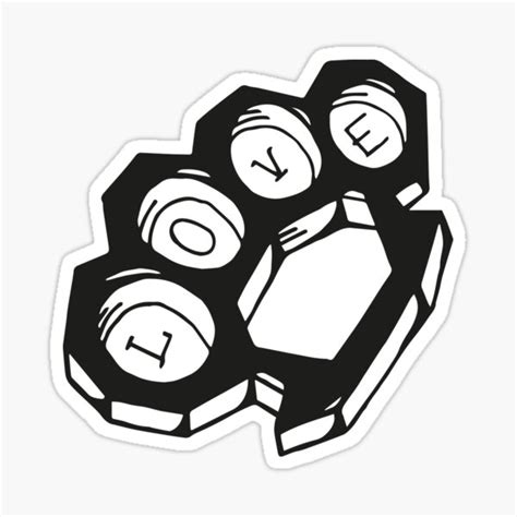 Brass Knuckles Sticker For Sale By Miikxcry Redbubble