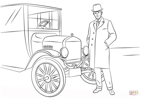 Training coloring pages | training skate boy. Henry Ford and Model T Car coloring page | Free Printable ...