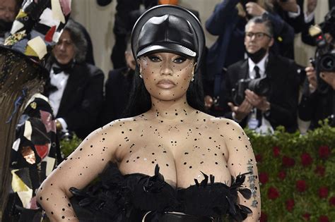 Nicki Minaj Makes Met Gala Arrival In Barely There Boots