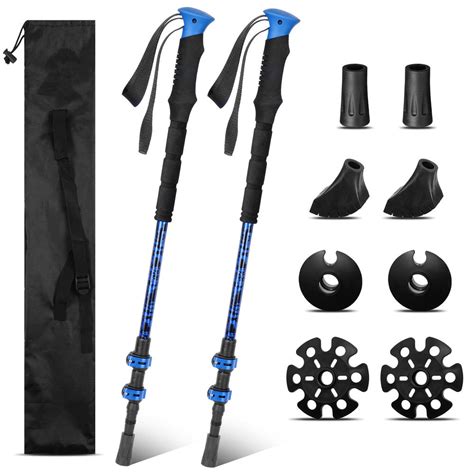 Telescopic Trekking Poles Lightweight Aluminum Walking Hiking Poles 1