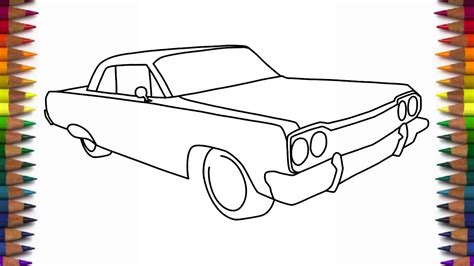 Home » drawing tutorials » cars » how easy to draw sports cars. How to draw a car 1964 Chevrolet Impala step by step for ...