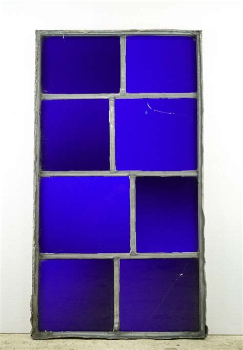 Dark Blue And White Robert Sowers Jfk Airport Stained Glass Window Olde