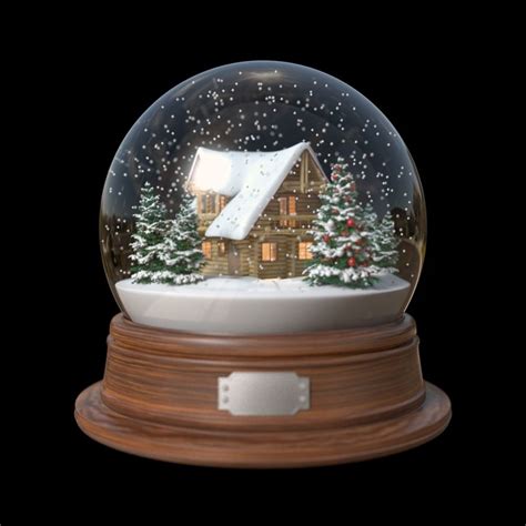 Snow Globe House 3d Fbx Snow Globes Christmas Snow Globes Globe