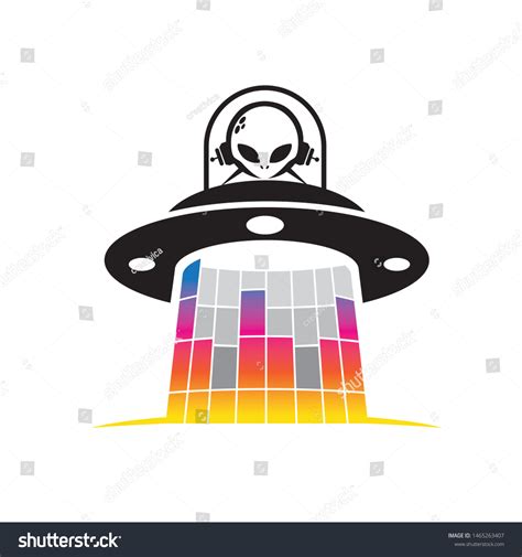 Dj Alien Music Logo Design Can Stock Vector Royalty Free 1465263407
