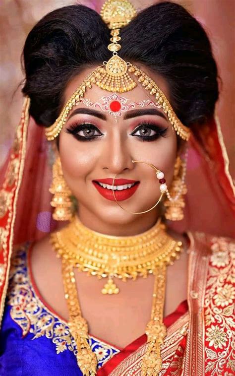Bengali Bridal Makeup Indian Bride Makeup Indian Bridal Lehenga