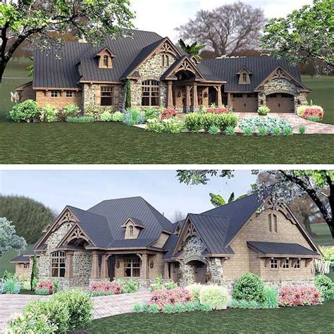 Architectural Designs Rustic Rugged House Plan 16886wg Views Of All