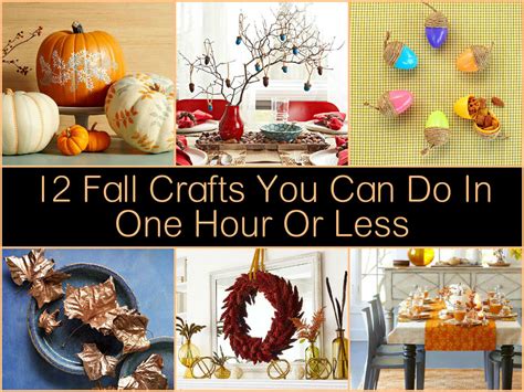 12 Fall Crafts You Can Do In One Hour Or Less